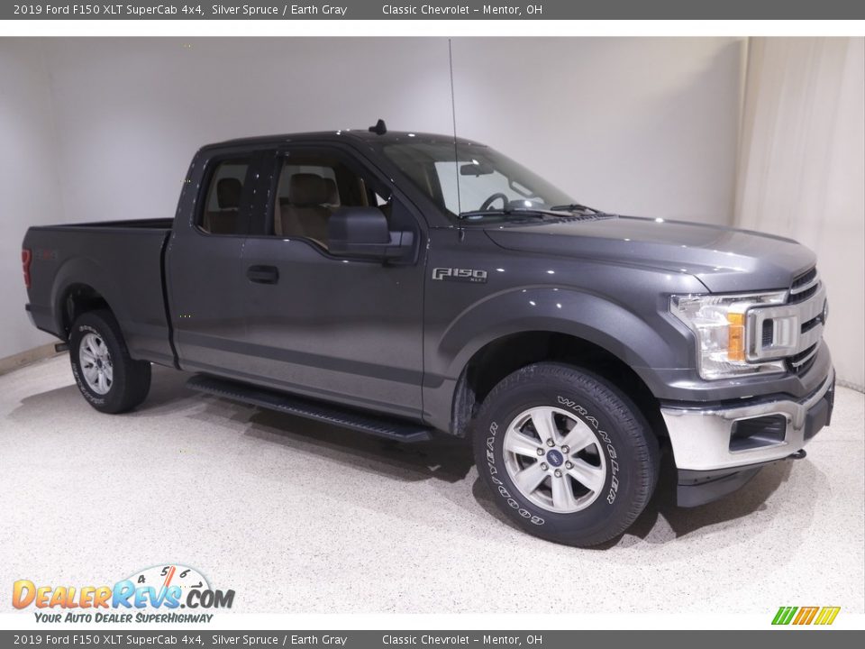 2019 Ford F150 XLT SuperCab 4x4 Silver Spruce / Earth Gray Photo #1