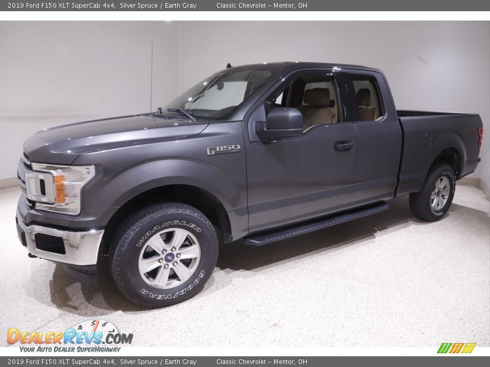 2019 Ford F150 XLT SuperCab 4x4 Silver Spruce / Earth Gray Photo #3