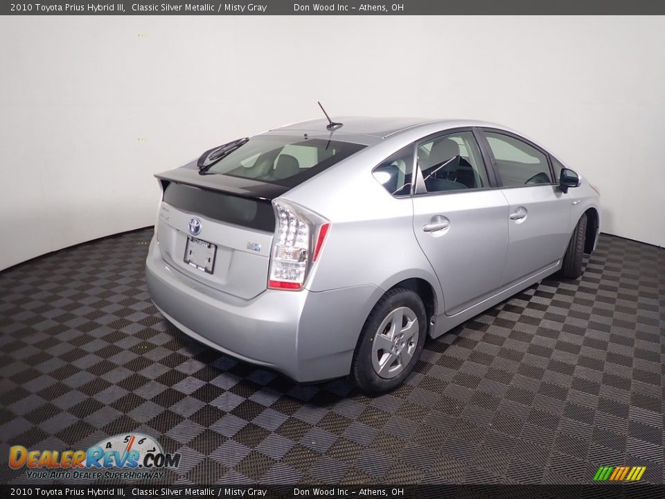 2010 Toyota Prius Hybrid III Classic Silver Metallic / Misty Gray Photo #16
