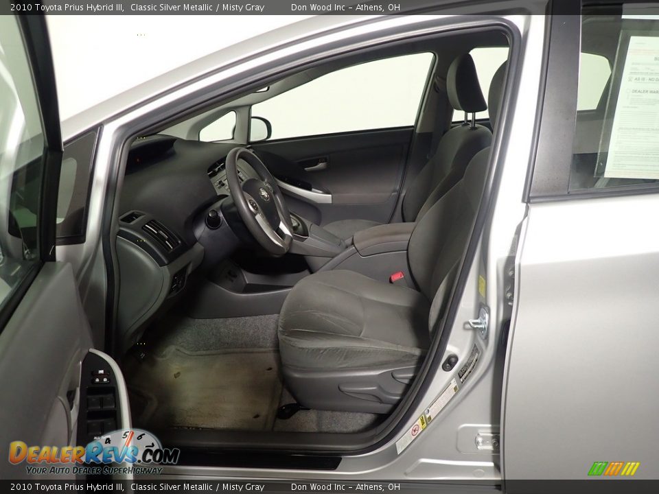 2010 Toyota Prius Hybrid III Classic Silver Metallic / Misty Gray Photo #19