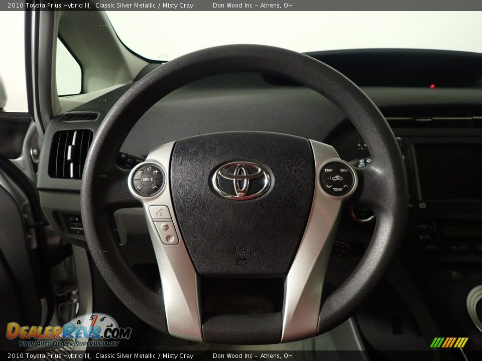 2010 Toyota Prius Hybrid III Classic Silver Metallic / Misty Gray Photo #24