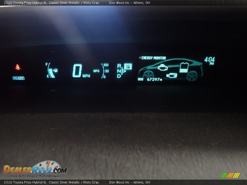 2010 Toyota Prius Hybrid III Classic Silver Metallic / Misty Gray Photo #25
