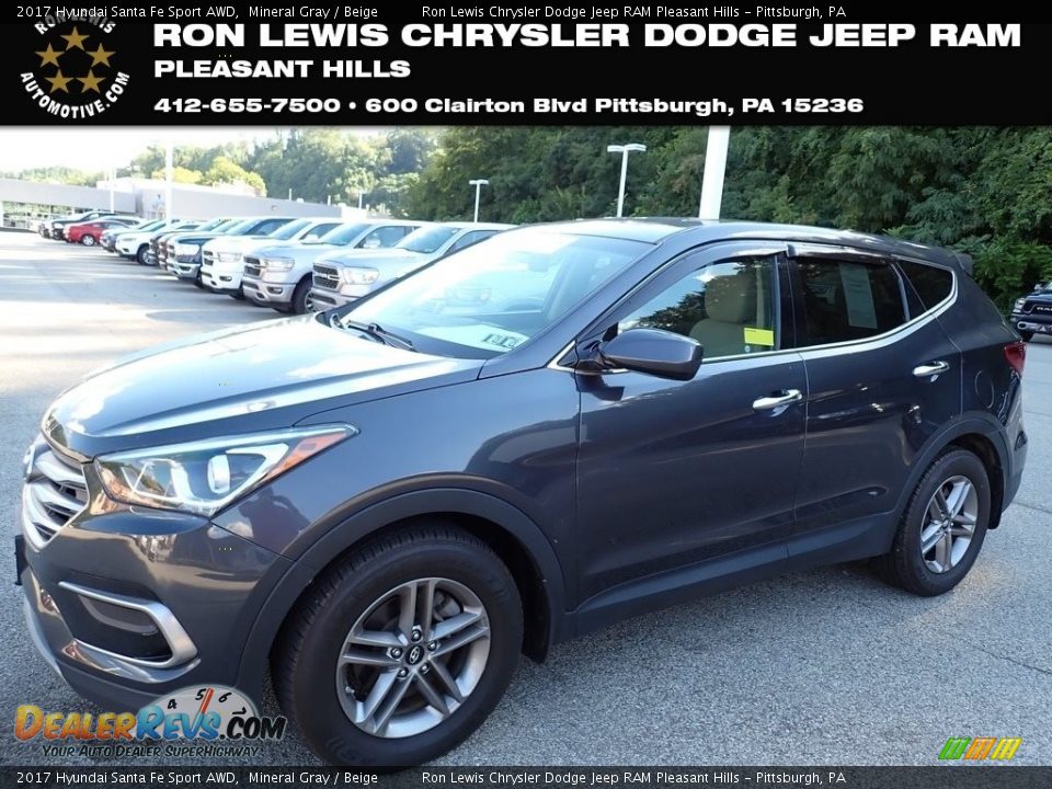 2017 Hyundai Santa Fe Sport AWD Mineral Gray / Beige Photo #1