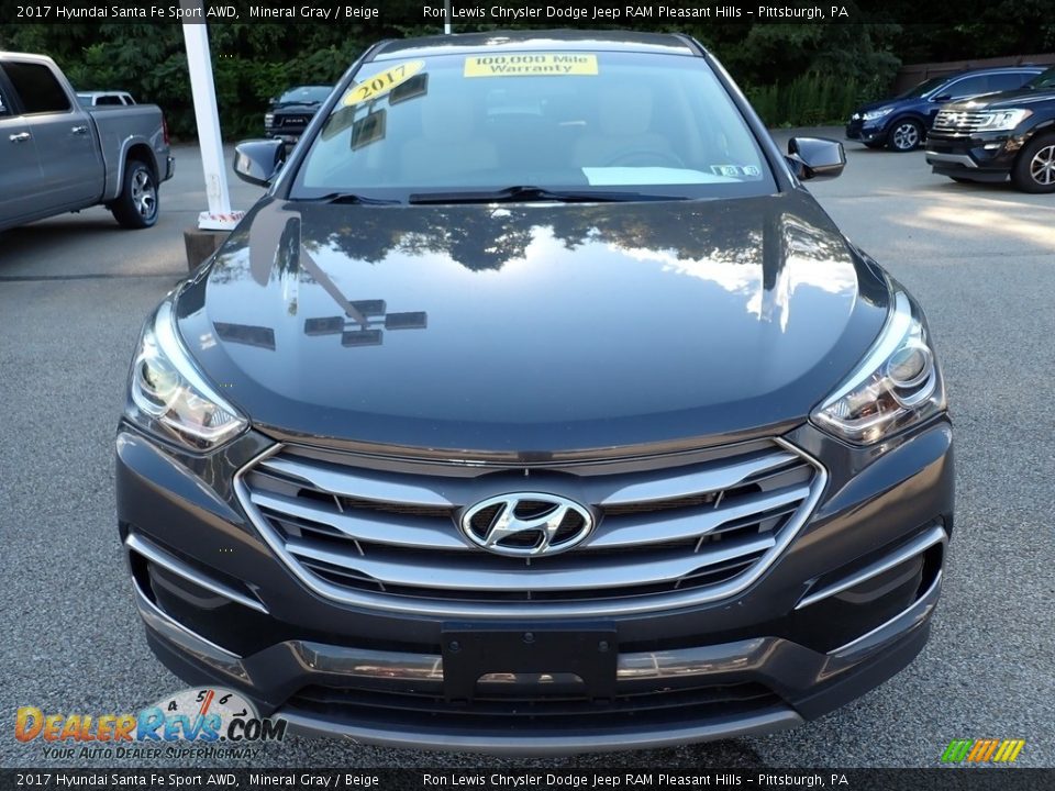 2017 Hyundai Santa Fe Sport AWD Mineral Gray / Beige Photo #9