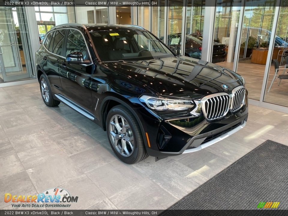 2022 BMW X3 xDrive30i Black / Black Photo #1