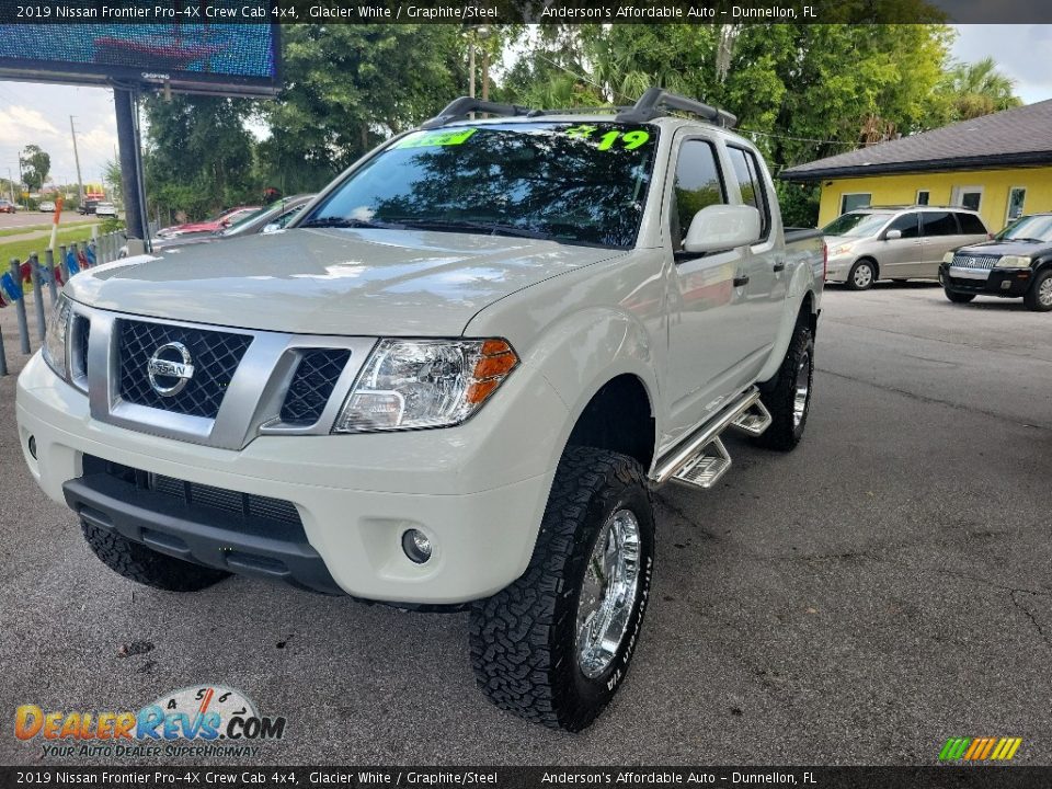 2019 Nissan Frontier Pro-4X Crew Cab 4x4 Glacier White / Graphite/Steel Photo #7