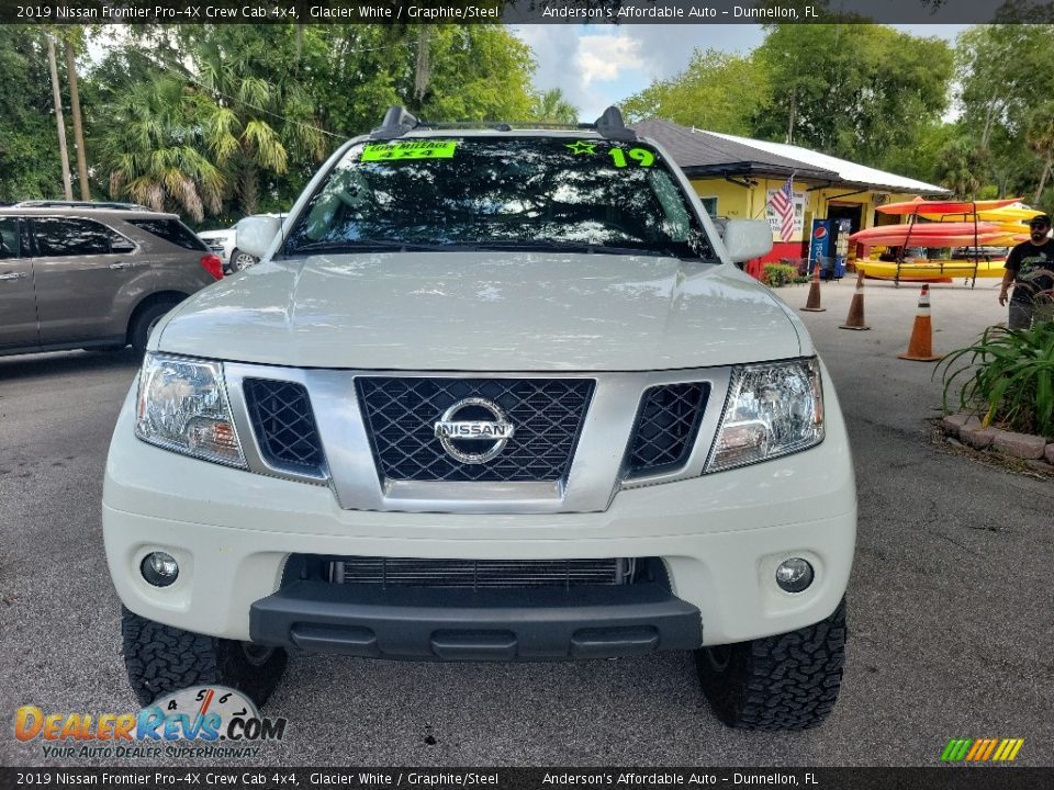 2019 Nissan Frontier Pro-4X Crew Cab 4x4 Glacier White / Graphite/Steel Photo #8