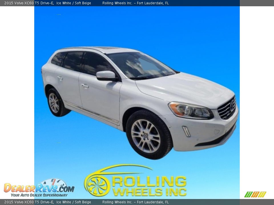 2015 Volvo XC60 T5 Drive-E Ice White / Soft Beige Photo #1