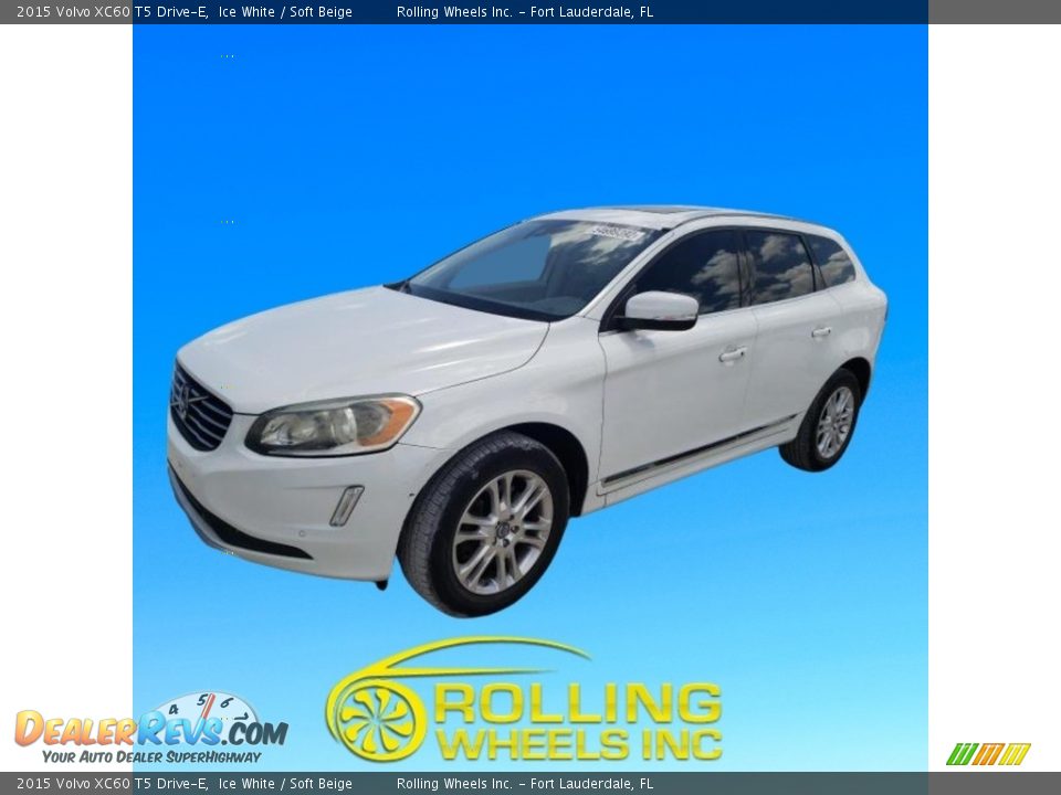 2015 Volvo XC60 T5 Drive-E Ice White / Soft Beige Photo #2