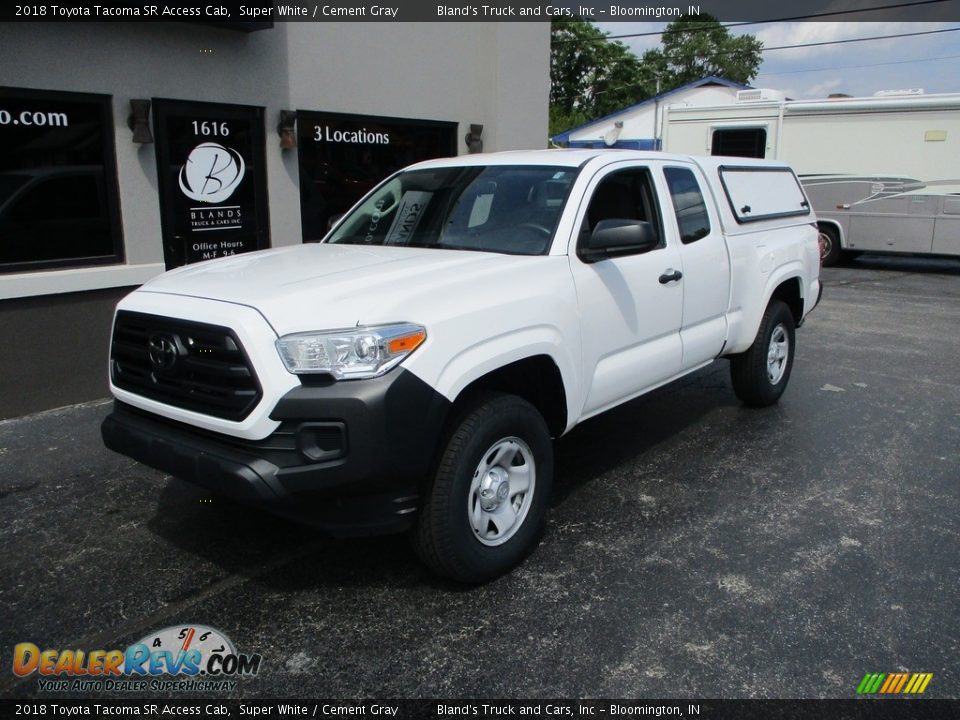 2018 Toyota Tacoma SR Access Cab Super White / Cement Gray Photo #2