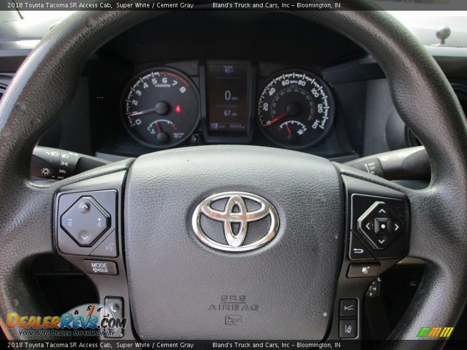 2018 Toyota Tacoma SR Access Cab Super White / Cement Gray Photo #10