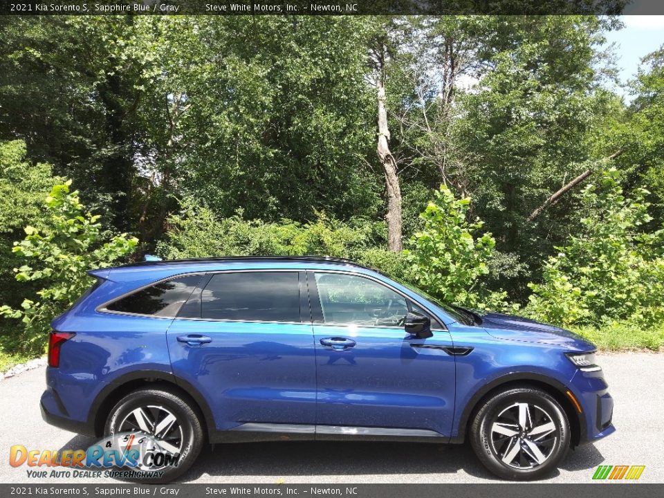 Sapphire Blue 2021 Kia Sorento S Photo #6