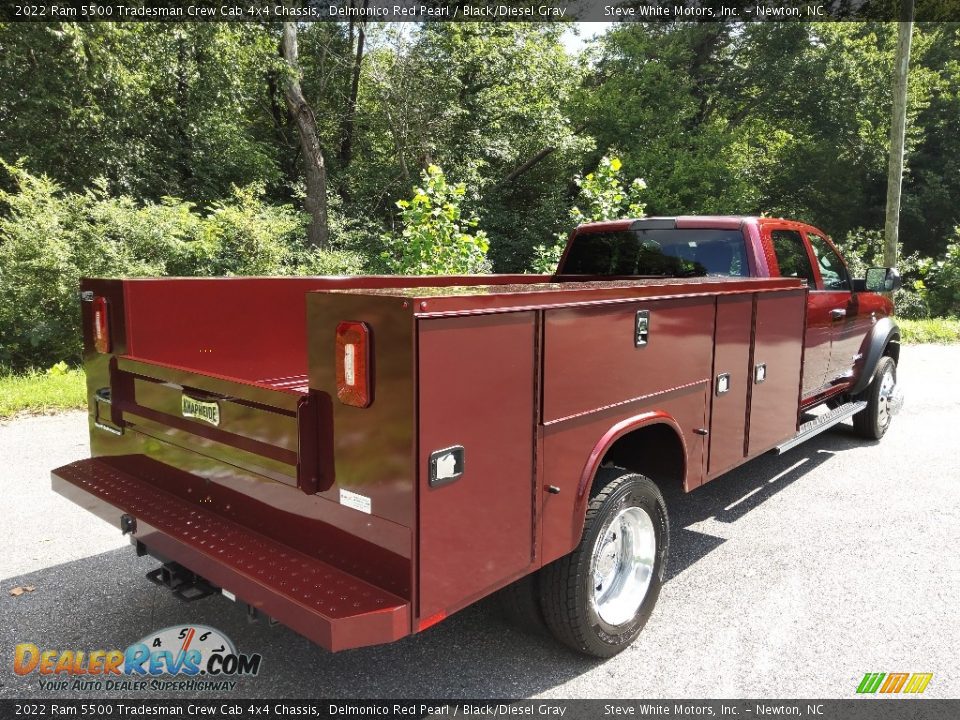 2022 Ram 5500 Tradesman Crew Cab 4x4 Chassis Delmonico Red Pearl / Black/Diesel Gray Photo #8