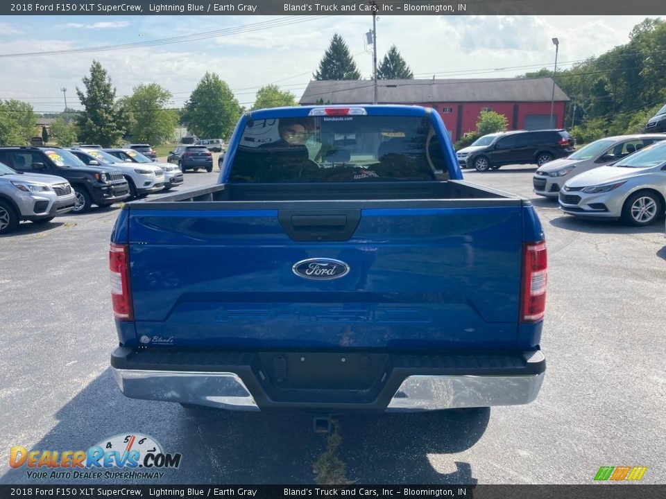 2018 Ford F150 XLT SuperCrew Lightning Blue / Earth Gray Photo #4