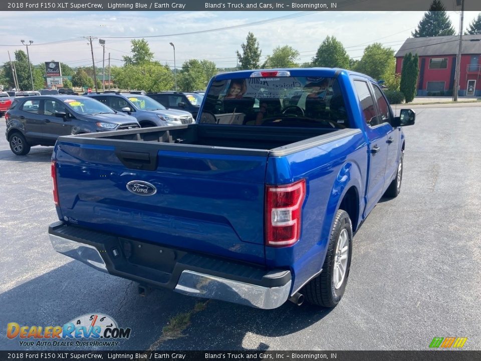 2018 Ford F150 XLT SuperCrew Lightning Blue / Earth Gray Photo #6
