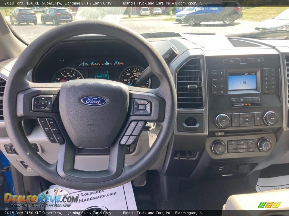 2018 Ford F150 XLT SuperCrew Lightning Blue / Earth Gray Photo #13