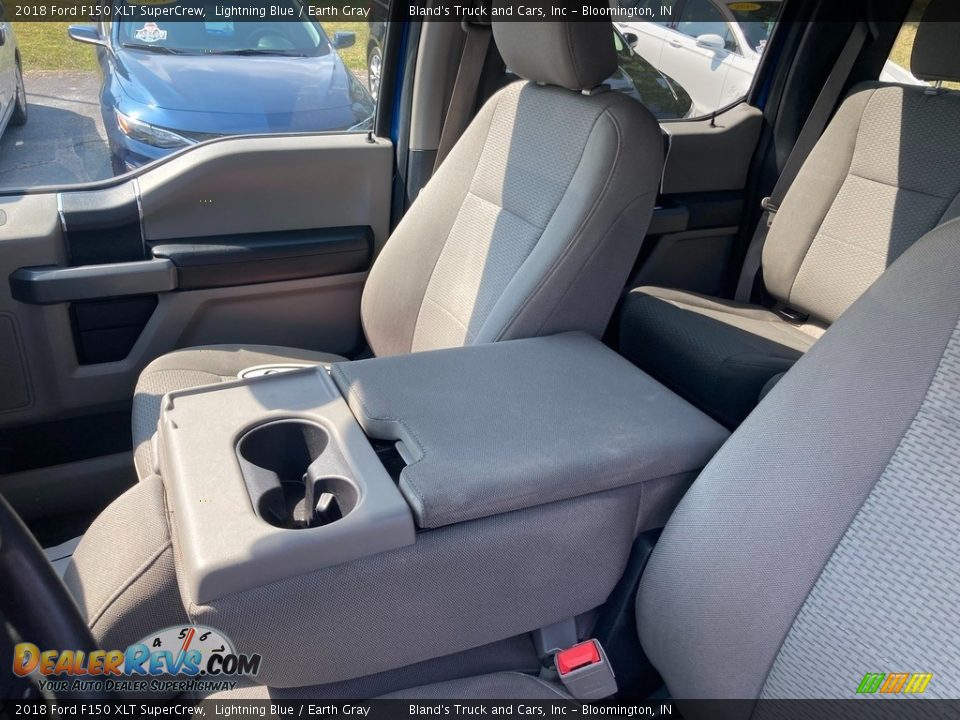 2018 Ford F150 XLT SuperCrew Lightning Blue / Earth Gray Photo #27