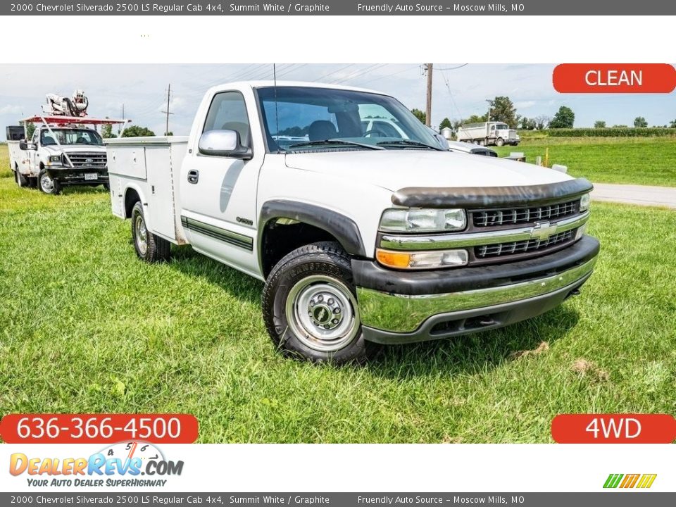 2000 Chevrolet Silverado 2500 LS Regular Cab 4x4 Summit White / Graphite Photo #1