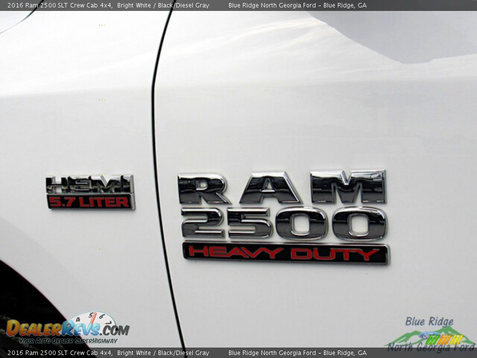 2016 Ram 2500 SLT Crew Cab 4x4 Bright White / Black/Diesel Gray Photo #31