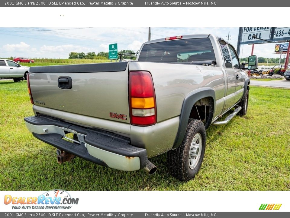 Pewter Metallic 2001 GMC Sierra 2500HD SLE Extended Cab Photo #3