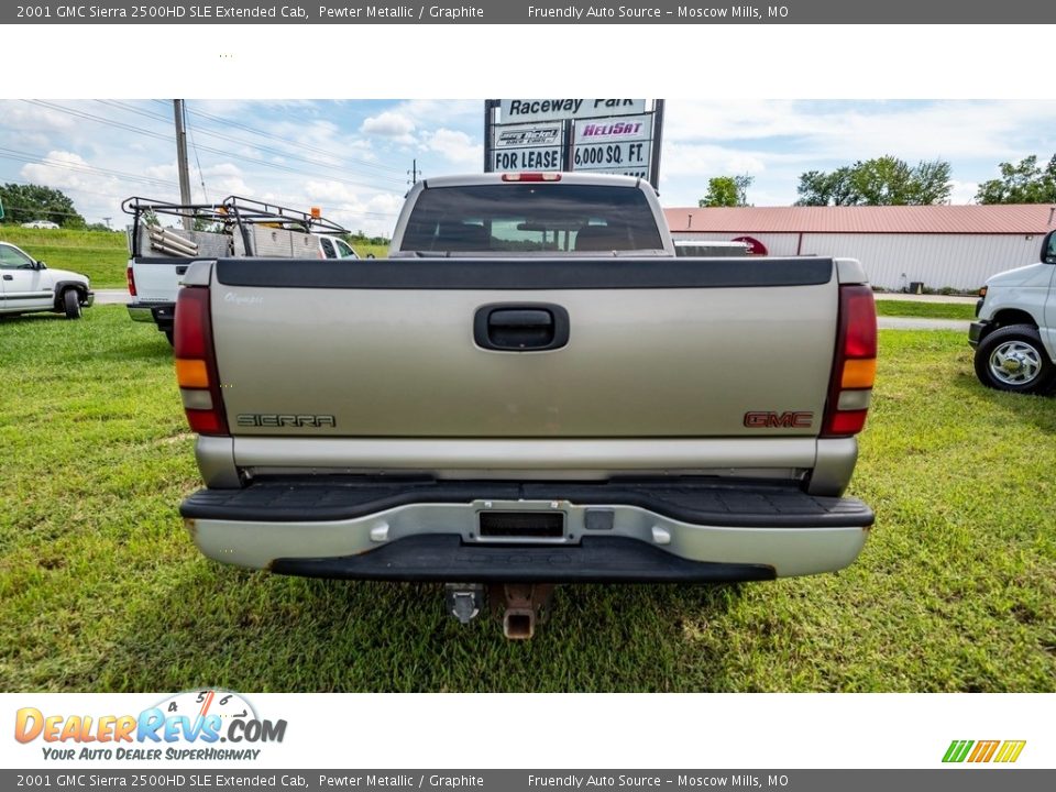 2001 GMC Sierra 2500HD SLE Extended Cab Pewter Metallic / Graphite Photo #4