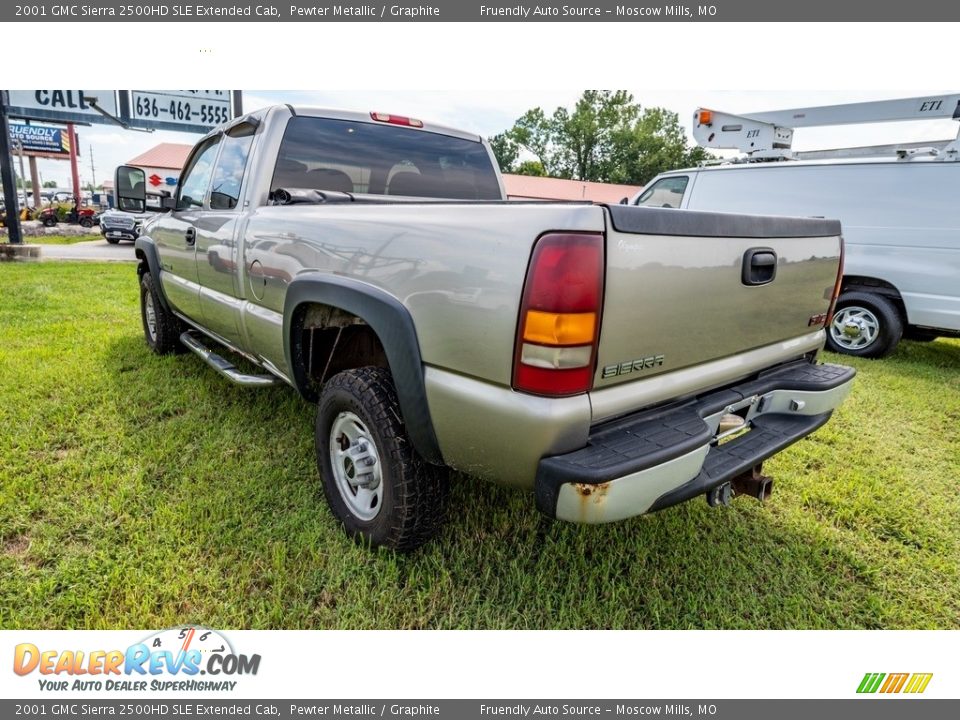 2001 GMC Sierra 2500HD SLE Extended Cab Pewter Metallic / Graphite Photo #5