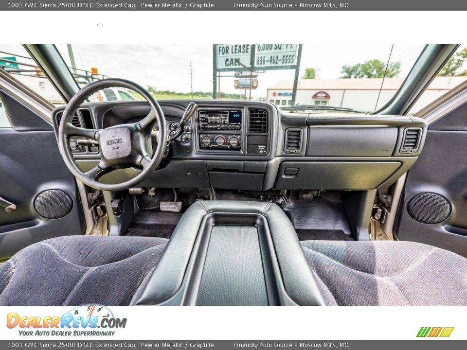 Graphite Interior - 2001 GMC Sierra 2500HD SLE Extended Cab Photo #10