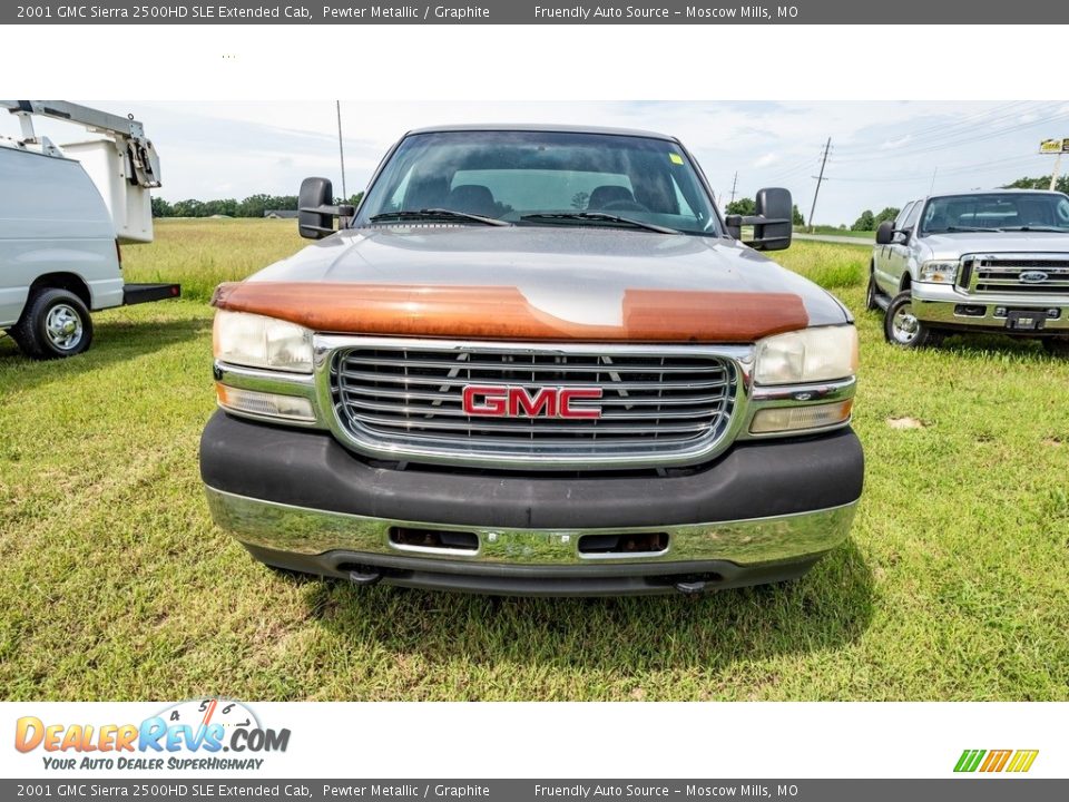 2001 GMC Sierra 2500HD SLE Extended Cab Pewter Metallic / Graphite Photo #16