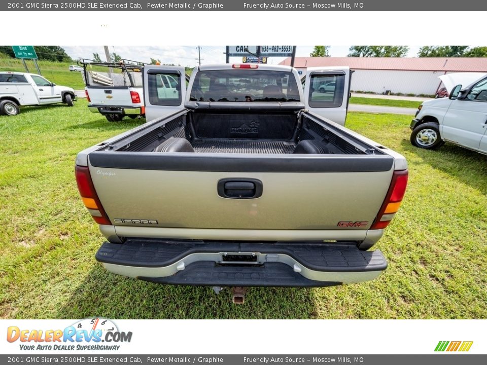 2001 GMC Sierra 2500HD SLE Extended Cab Pewter Metallic / Graphite Photo #22