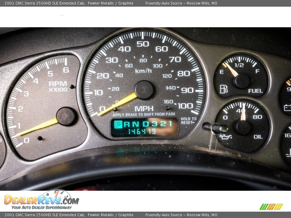 2001 GMC Sierra 2500HD SLE Extended Cab Gauges Photo #23