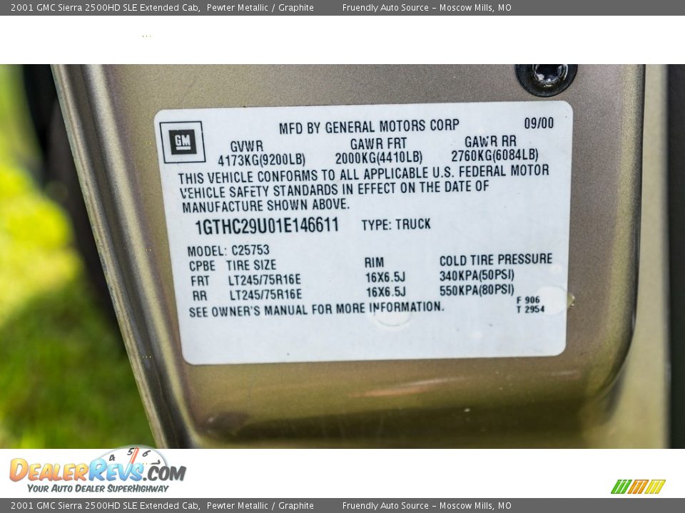 2001 GMC Sierra 2500HD SLE Extended Cab Pewter Metallic / Graphite Photo #25