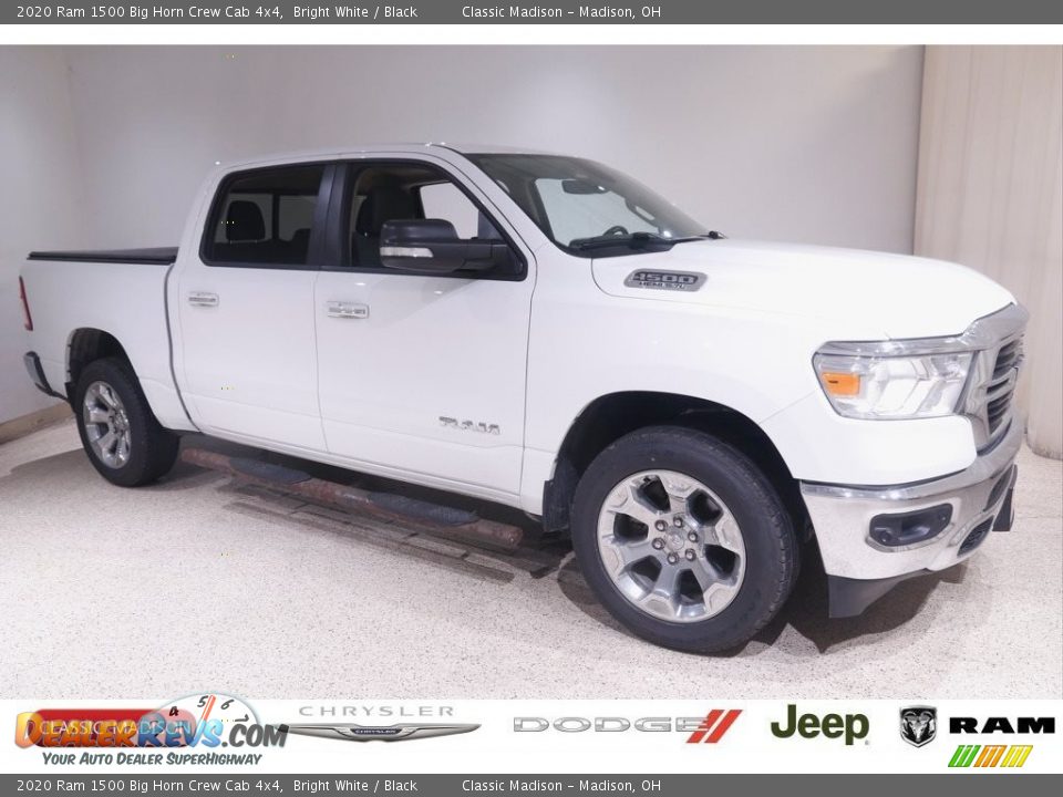 2020 Ram 1500 Big Horn Crew Cab 4x4 Bright White / Black Photo #1