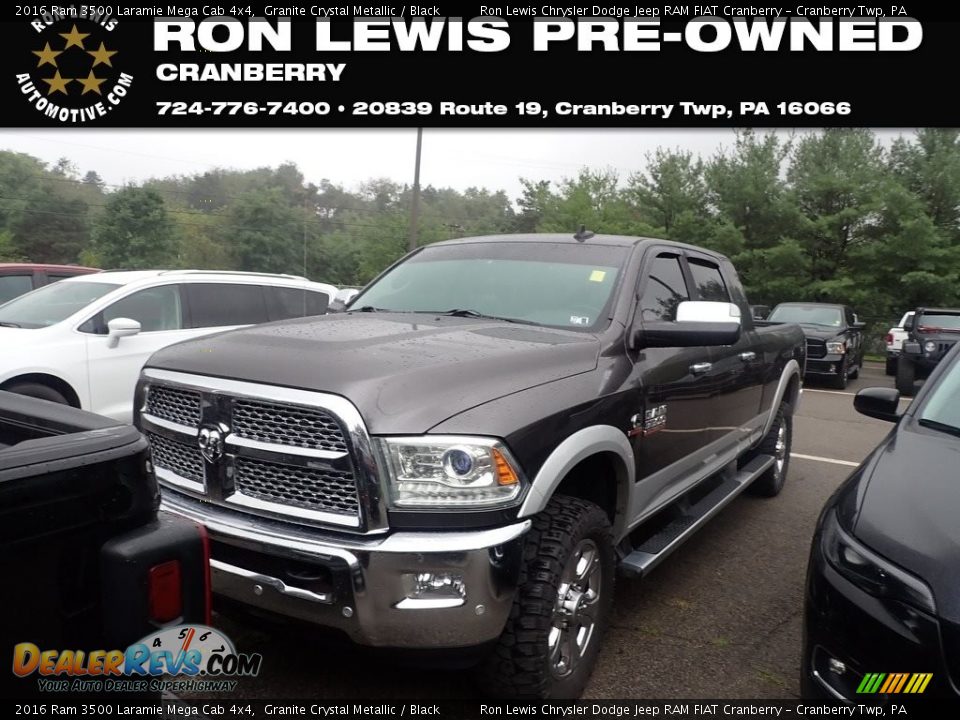 2016 Ram 3500 Laramie Mega Cab 4x4 Granite Crystal Metallic / Black Photo #1