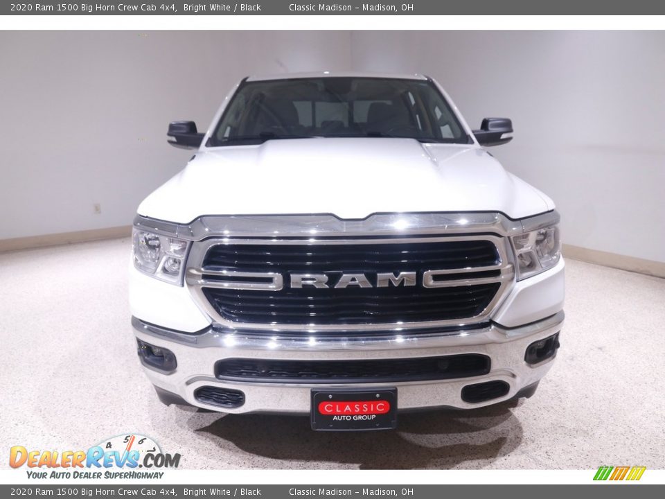 2020 Ram 1500 Big Horn Crew Cab 4x4 Bright White / Black Photo #2