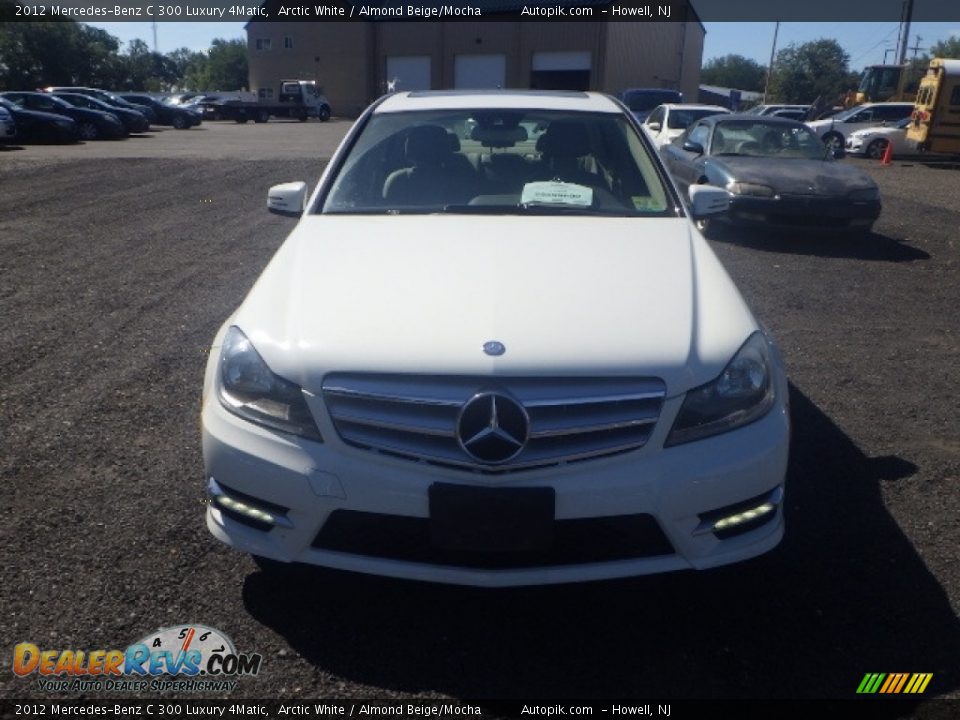 2012 Mercedes-Benz C 300 Luxury 4Matic Arctic White / Almond Beige/Mocha Photo #3