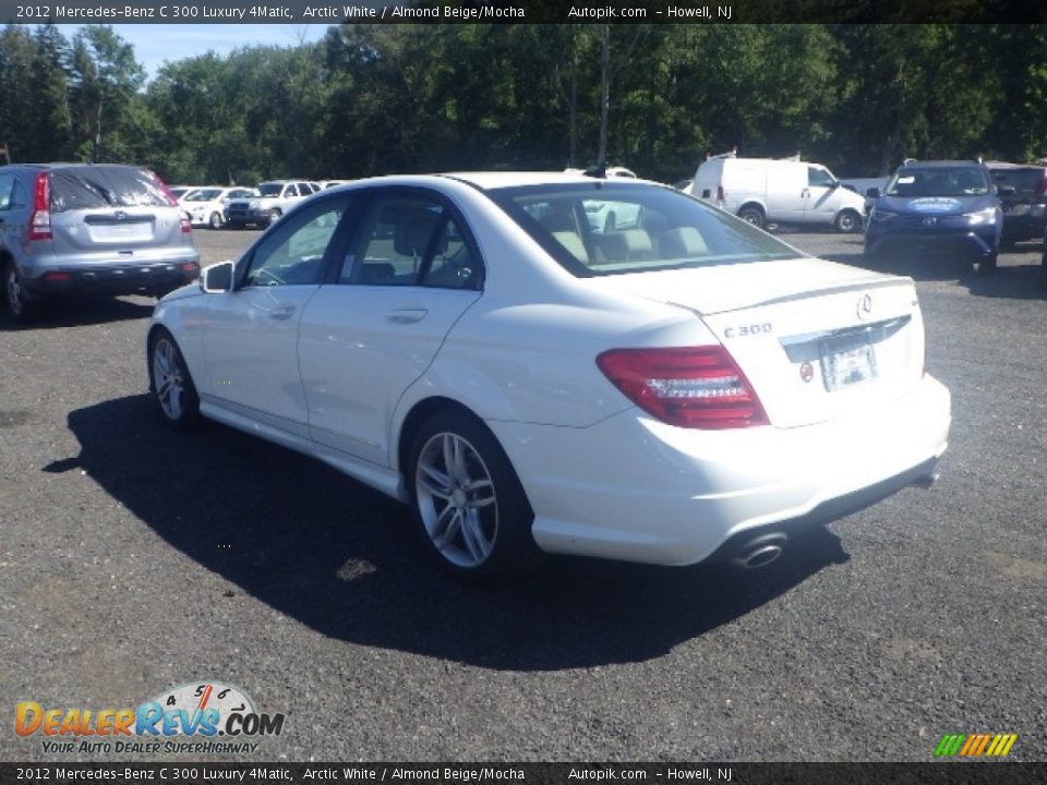 2012 Mercedes-Benz C 300 Luxury 4Matic Arctic White / Almond Beige/Mocha Photo #4