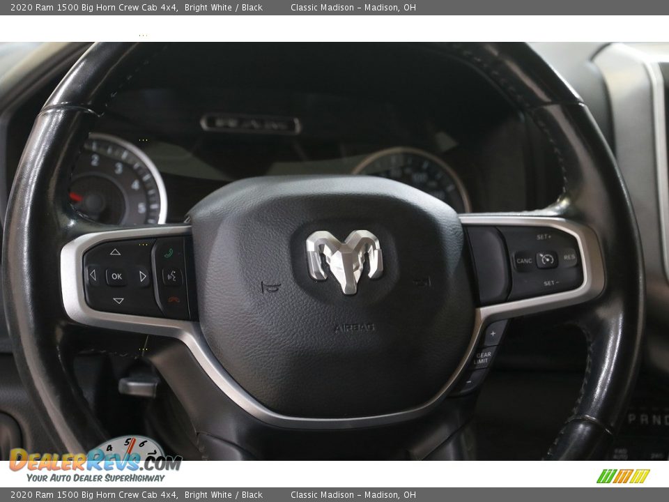 2020 Ram 1500 Big Horn Crew Cab 4x4 Bright White / Black Photo #7