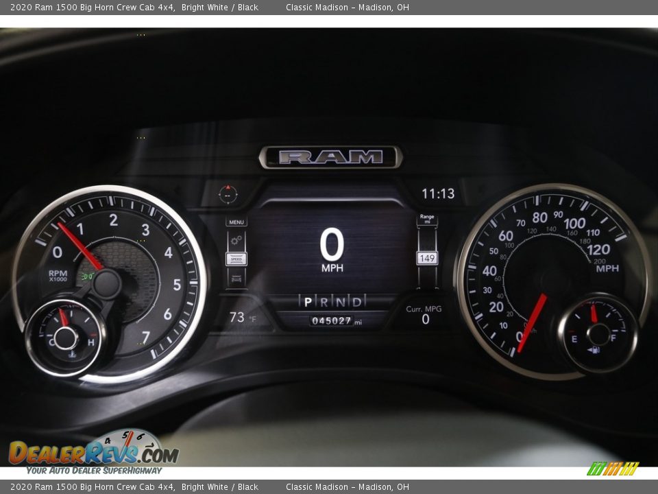 2020 Ram 1500 Big Horn Crew Cab 4x4 Bright White / Black Photo #8