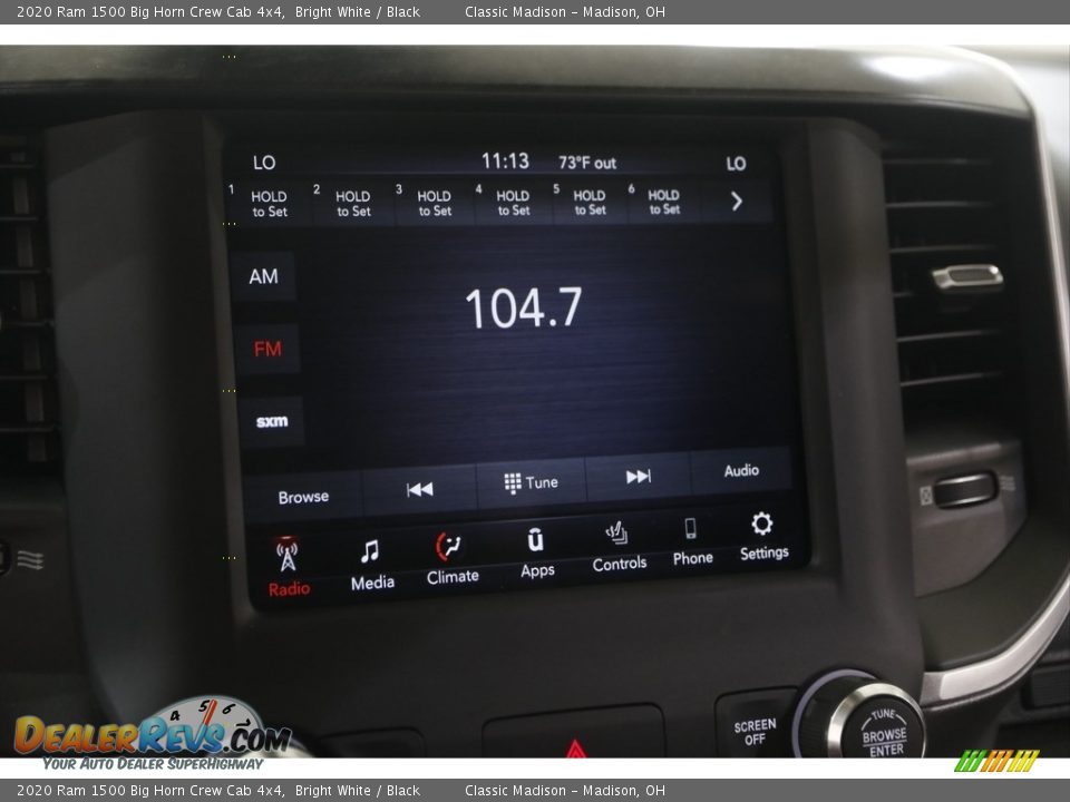 2020 Ram 1500 Big Horn Crew Cab 4x4 Bright White / Black Photo #10