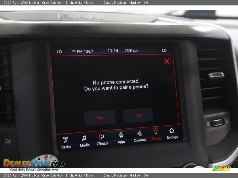 2020 Ram 1500 Big Horn Crew Cab 4x4 Bright White / Black Photo #13