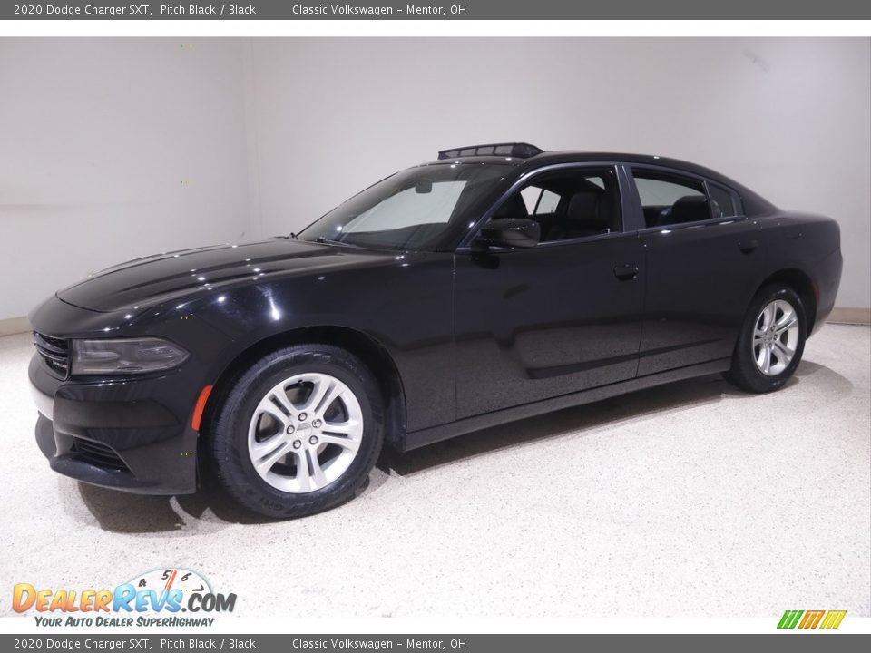 2020 Dodge Charger SXT Pitch Black / Black Photo #3