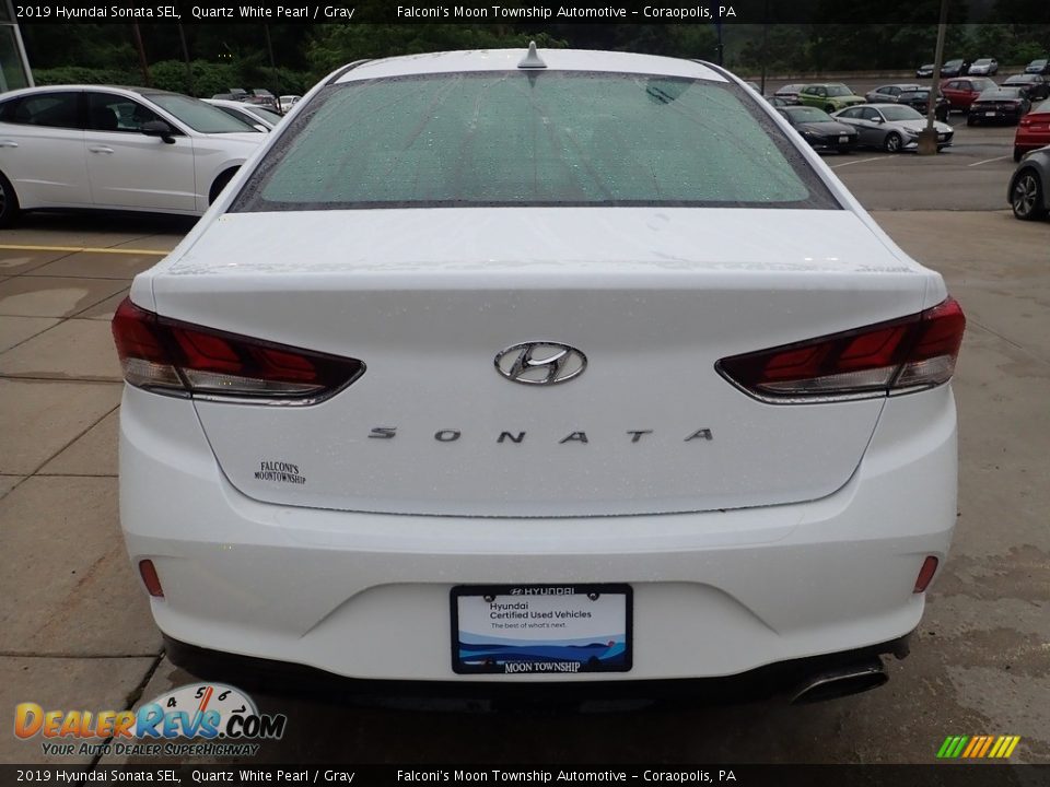 2019 Hyundai Sonata SEL Quartz White Pearl / Gray Photo #3