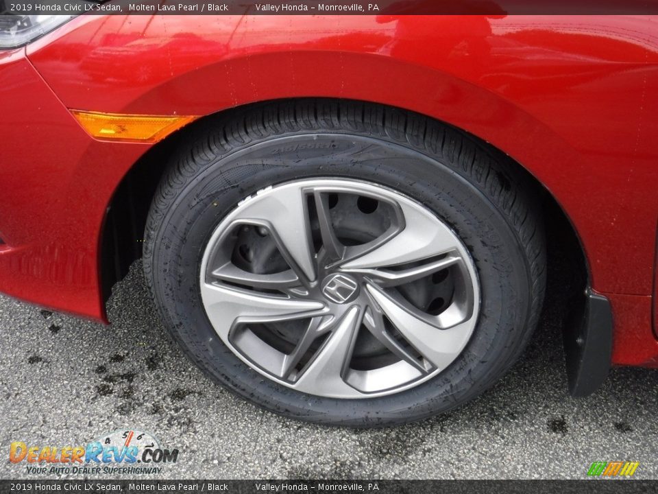 2019 Honda Civic LX Sedan Molten Lava Pearl / Black Photo #3