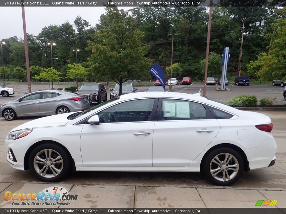 2019 Hyundai Sonata SEL Quartz White Pearl / Gray Photo #5