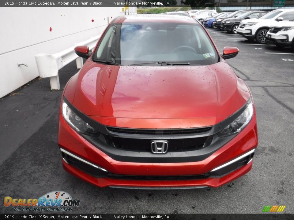 2019 Honda Civic LX Sedan Molten Lava Pearl / Black Photo #4