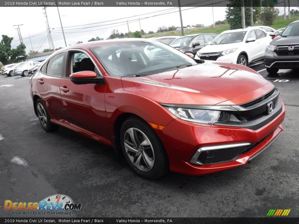 2019 Honda Civic LX Sedan Molten Lava Pearl / Black Photo #5