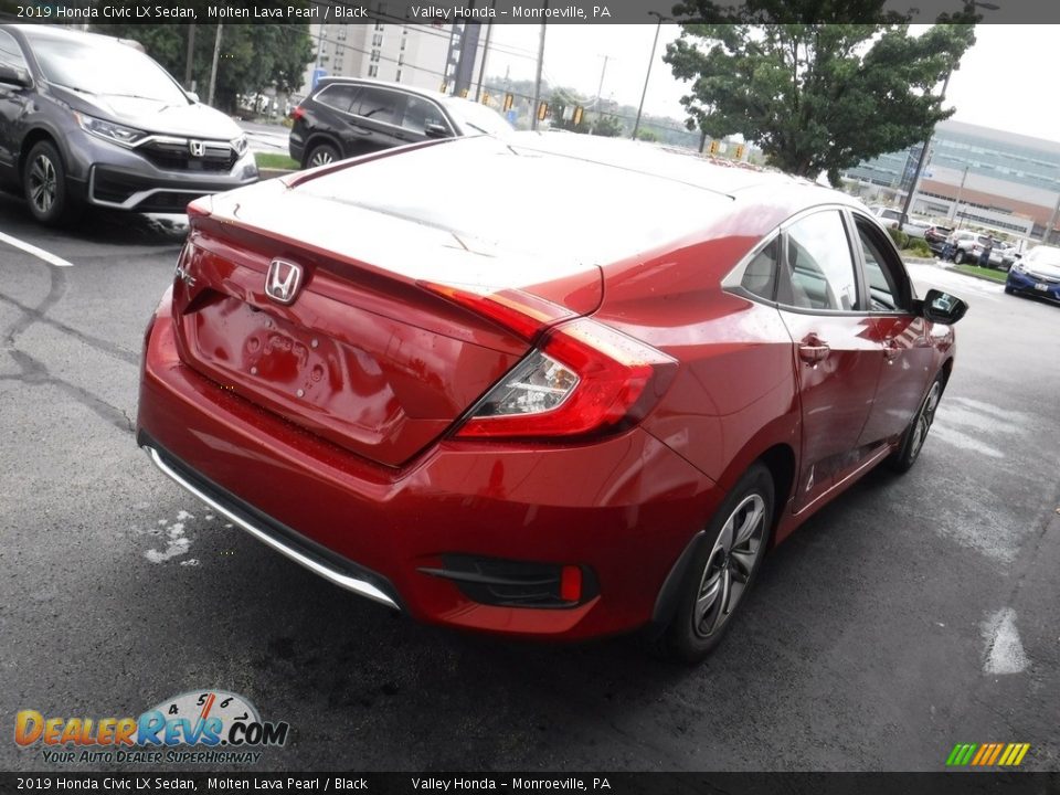 2019 Honda Civic LX Sedan Molten Lava Pearl / Black Photo #6