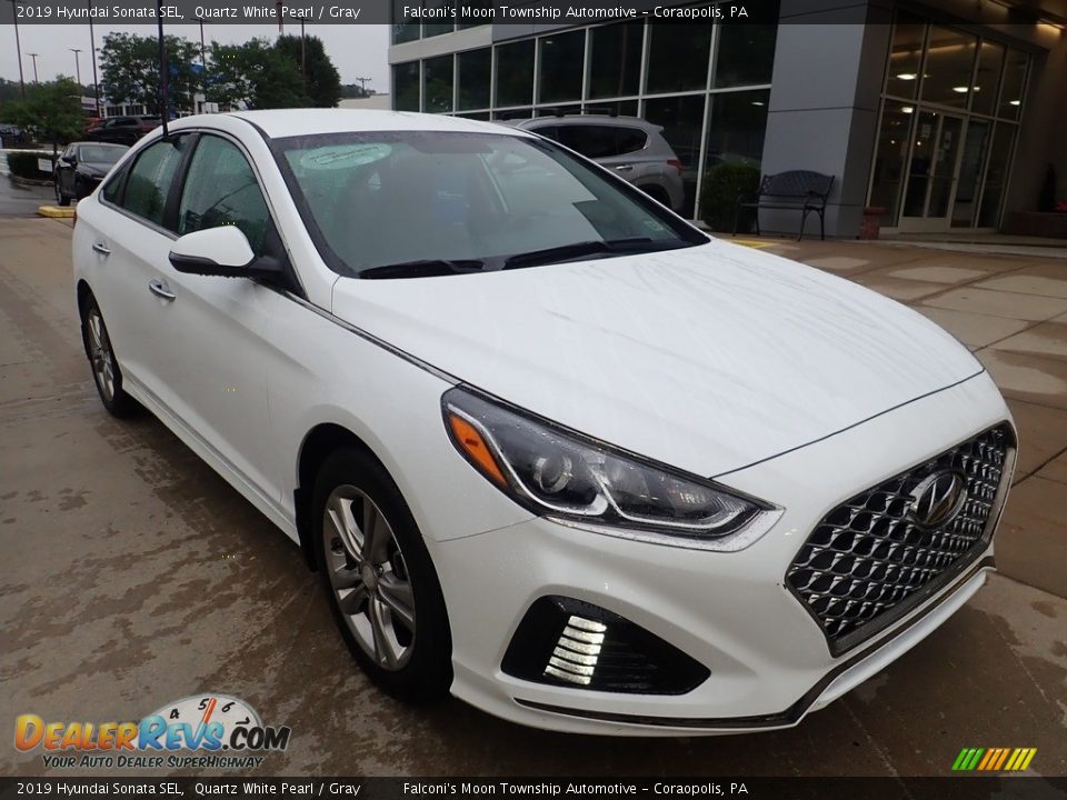 2019 Hyundai Sonata SEL Quartz White Pearl / Gray Photo #8