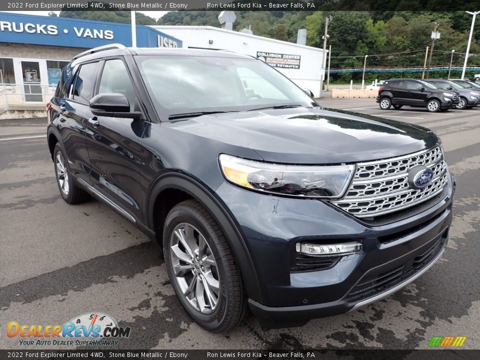 Stone Blue Metallic 2022 Ford Explorer Limited 4WD Photo #2