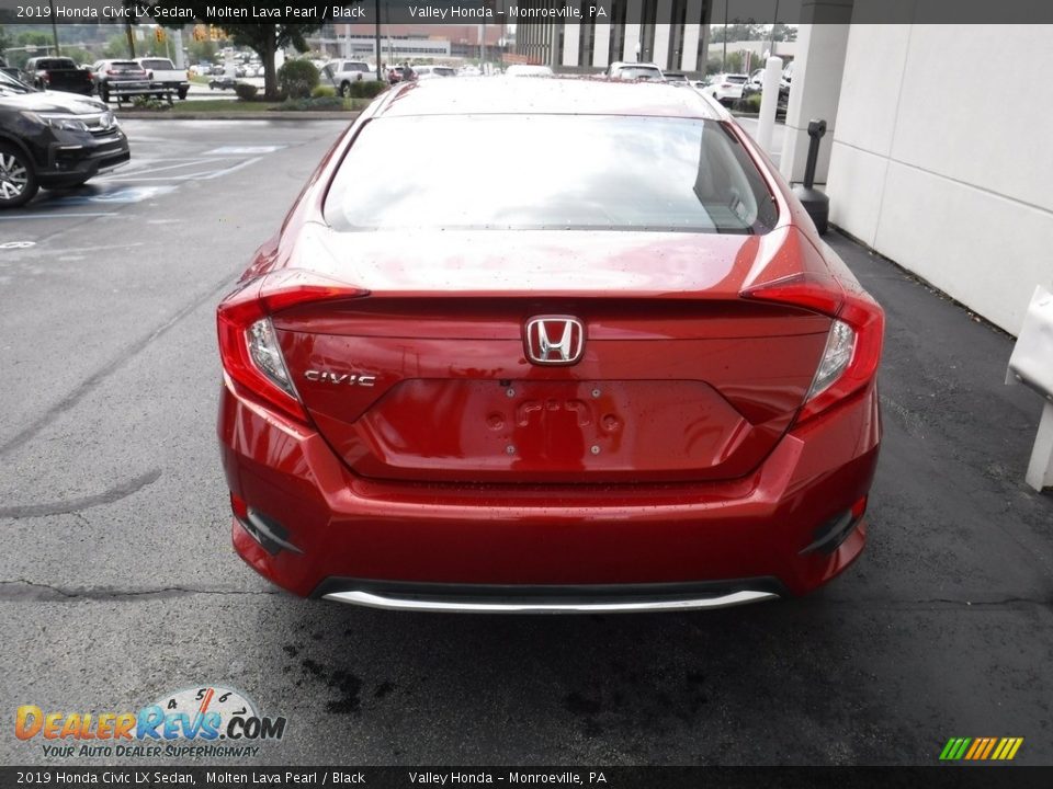 2019 Honda Civic LX Sedan Molten Lava Pearl / Black Photo #7